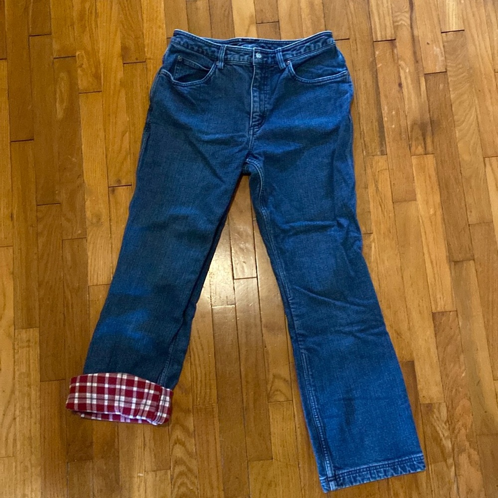Duluth trading flannel lined jeans